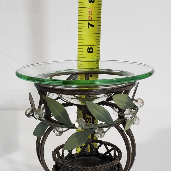 PartyLite Antique Brass Aroma Melts Warm & 2 Strawberry Rhubarb Wax Melts EUC - Picture 13 of 13